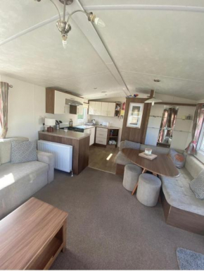 Modern 2017 model Delta Sienna static caravan in Clarach Bay